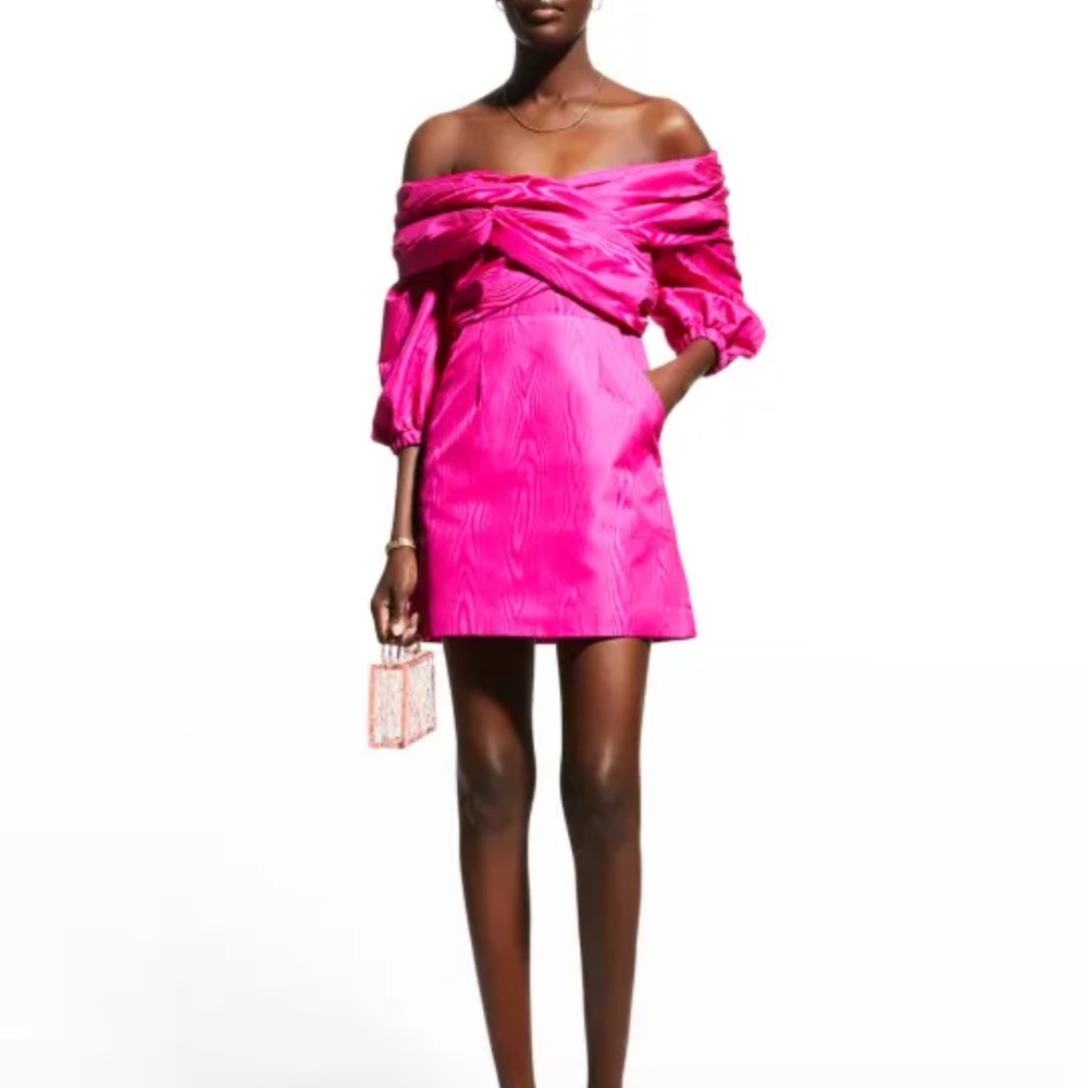 Rebecca Vallance “Frenchy” Pink Off-Shoulder  Mini